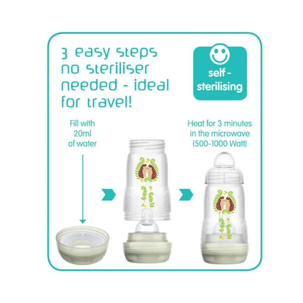 MAM Easy Start Anti-Colic Bottle 160ml Pack of 3 - Lilac
